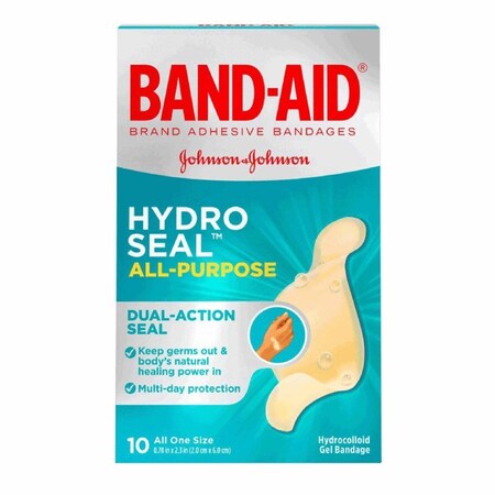 Band-Aid Hydro Seal Waterproof Adhesive Strip 1.1 X 2.1 Inch Hydrocolloid Gel Oval Tan Sterile, 24PK 381371174195